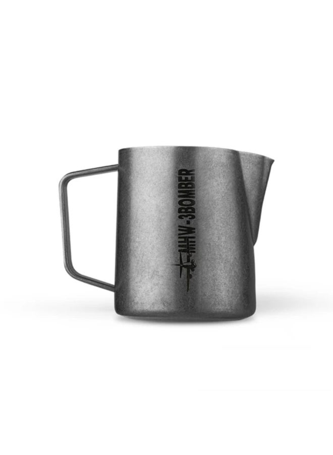 MHW-3BOMBER Latte Art Pitcher 5.0 Silver Spot – 600 ml Stainless Steel Milk Frothing Jug with Patented Crocodile Spout, Ergonomic Handle - Image 1